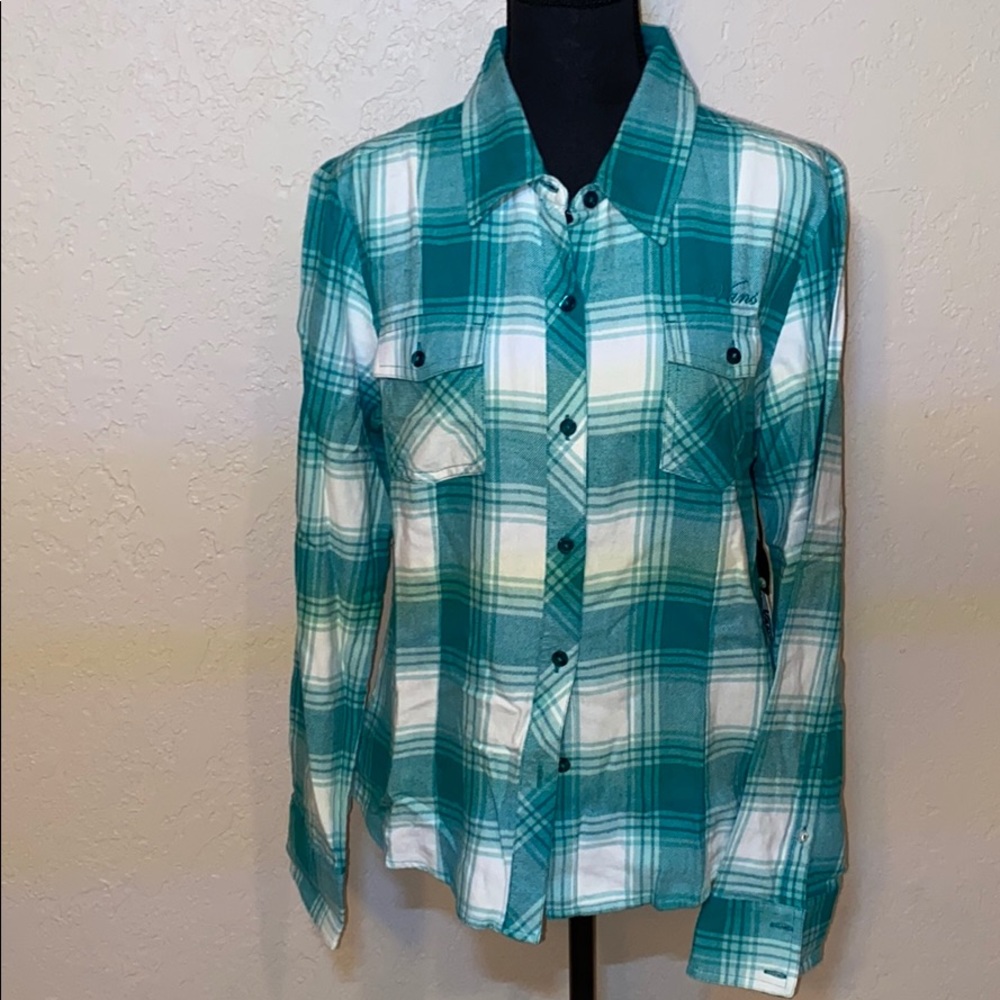 NWT Vans plaid cotton flannel size xl juniors